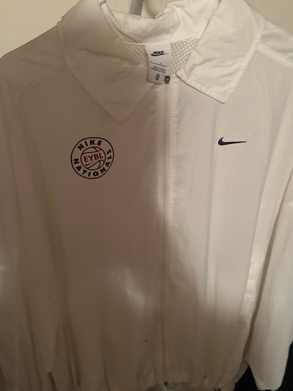 Nike White Lightweight EYBL Nationals Shirt Jacket